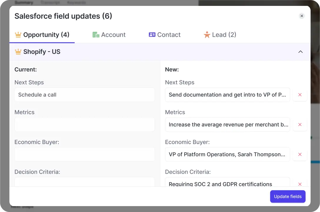 Weflow | Salesforce Data Capture